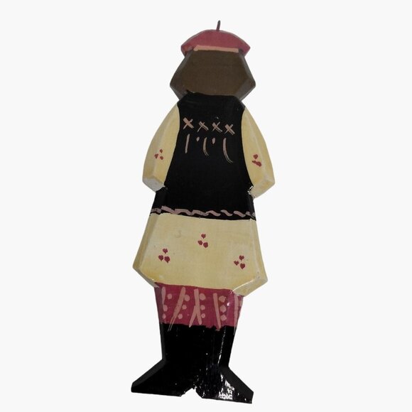 Folk Art Wood Christmas Ornament Vintage European Man Traditional Clothing - Picture 6 of 6